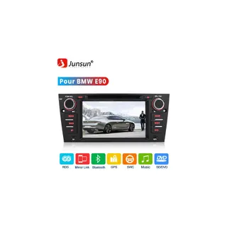 Autoradio connecté JUNSUN pour BMW 3 Serie E90 SWC Wince CD DVD