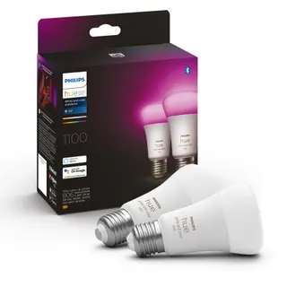 Ampoule LED connectée PHILIPS HUE W&C E27 75W x2
