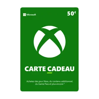 Carte cadeau MICROSOFT Carte cadeaux XBOX 50 Euros