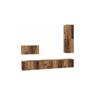Meuble TV HELLOSHOP26 Meuble TV mural 4 pcs moderne 200 x 30 x