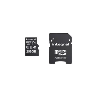 Carte Micro SD INTEGRAL MicroSDHC/XC V30 Haute Vitesse 256GB