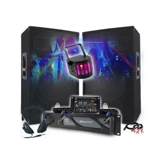 Pack sono BM SONIC Amplificateur 2000W, Paire d'Enceintes 2