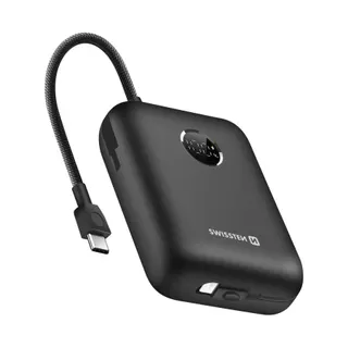 Batterie externe SWISSTEN 30000mAh avec Câbles USB-C et Lightning