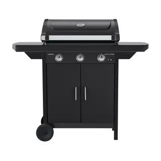 Barbecue gaz CAMPINGAZ COMPACT 3 LX PLUS noir grille et plancha 3 brûleurs sur chariot, 61x35 cm