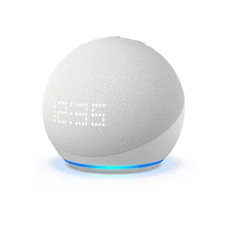 Assistant vocal AMAZON Echo Dot 5 avec Horloge Blanc