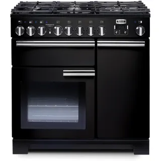 Piano de cuisson gaz FALCON PRO DELUX90 MIXT NOIR/CHROME