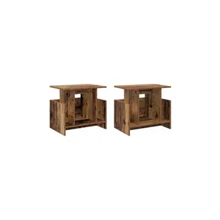 Meuble TV HELLOSHOP26 Lot de 2 meubles TV modernes avec rangem