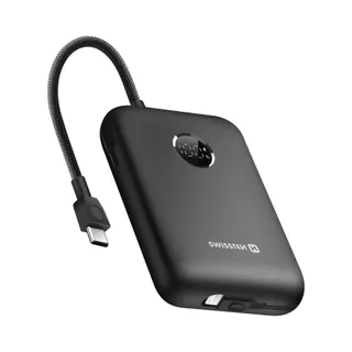 Batterie externe SWISSTEN 20000mAh avec Câbles USB-C et Lightning