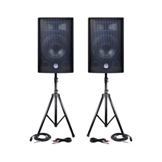 Pack sono BM SONIC 2 enceintes passives 600W+PIEDS-CÂBLES