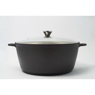 Marmite BAUMALU haute couvercle verre  13.4L 36 cm