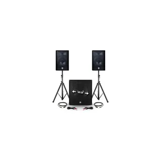 Pack sono BM SONIC 2400W-2Enceintes+Caisson+Pieds+Câbles