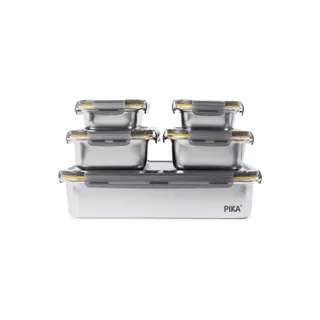 Boîte alimentaire PIKA Lot de 5 boites alimentaires en inox