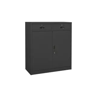Armoire HELLOSHOP26 Armoire de bureau avec 2 étagères réglab