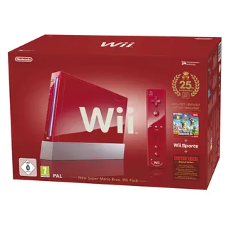 Console Wii NINTENDO Wii Pack Rouge + New super Mario Bros Reconditionné