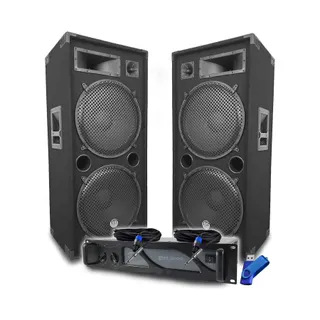 Pack sono BM SONIC Pack Sono DJ BM SONIC Ampli  3000W, Pair