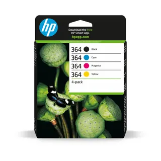 Cartouche d'encre HP Pack Multipack 4 Originales 364 (Noir + 3 Couleurs) - N9J73AE