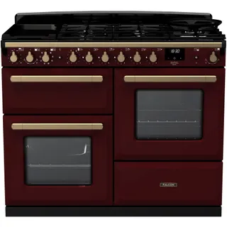 Piano de cuisson mixte FALCON DELUXE OC TAB MIX 110 CM BORDEAUX LAITON
