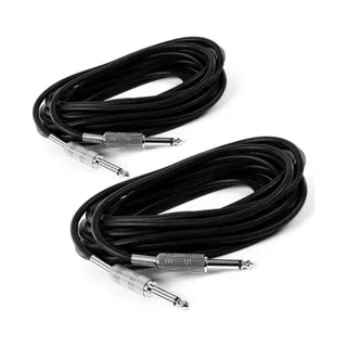 Câble Jack IBIZA Lot de 2 Câbles Jack / Jack 6,35 mâle /