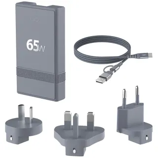 Chargeur + câble FORCE POWER de voyage 65W de voyage GaN USB-A + C