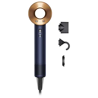 Sèche cheveux DYSON Supersonic cheveux raides à ondulés bleu de prusse cuivré