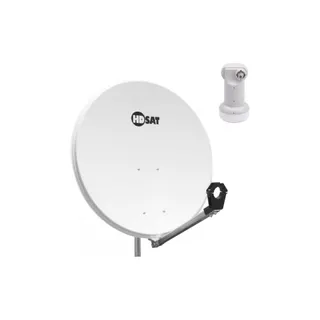 Antenne parabolique HDSAT Pack Parabole Satellite Acier 80cm + Lnb