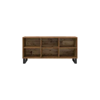 Meuble TV HELLOSHOP26 Meuble TV en bois ancien avec 6 étagères