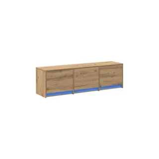 Meuble TV HELLOSHOP26 Meuble TV rectangulaire moderne avec tir