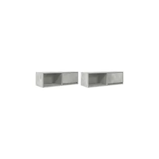 Meuble TV HELLOSHOP26 Lot de 2 meubles TV muraux modernes avec