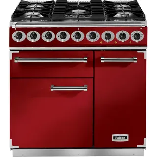 Piano de cuisson gaz FALCON Semi Pro DELUXE 90 ROUGE CERISE NICKEL