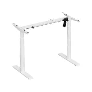 Bureau ergonomique KIMEX Pied Bureau motorisé, 70-120 cm, Blanc