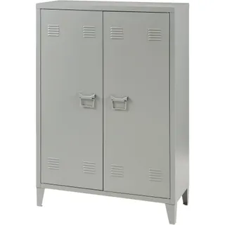 Armoire HELLOSHOP26 Casier de bureau métallique à 2 portes 1