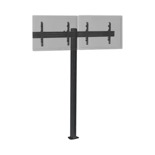 Pied TV KIMEX 2 écrans TV 50"-55", Hauteur 240cm, noir
