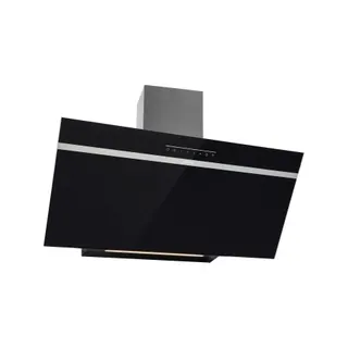 Hotte décorative murale inclinée KLARSTEIN Ava 90 cm WiFi A++ 515 m³/h tactile noir