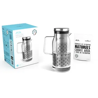 Carafe filtrante COOKUT en verre Inox Filtrante