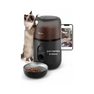 Distributeur de croquettes PHILIPS PAW5320/02 gamelle automatique pour chat 4.5L, connecté avec caméra
