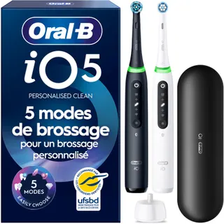 Brosse à dents électrique ORAL-B iO5 Duo Matt Black/Quite White