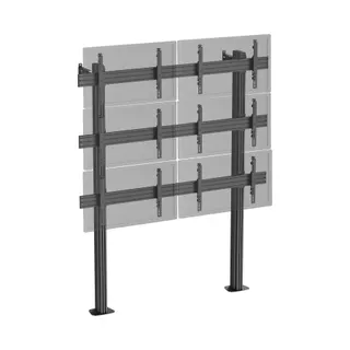 Pied TV KIMEX 6 écrans TV 45"-55", à fixer, noir