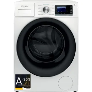 Lave linge hublot WHIRLPOOL W7X89BSILENCEFR - 8 kg - 1400 tr/min - Classe A - Moteur induction direct drive