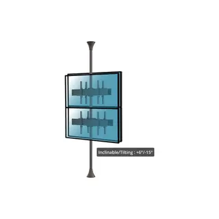 Pied TV KIMEX inclinable 4 écrans 32-75" 400x400 max