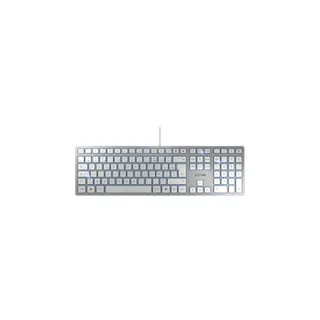 Clavier filaire CHERRY KC 6000 slim blanc/argent