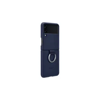 Coque SAMSUNG Z Flip 3 Silicone anneau bleu