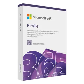 Logiciel de bureautique MICROSOFT 365 Famille 12 mois 2025