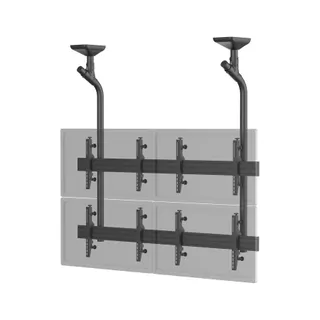 Support plafond TV KIMEX 4 écrans TV 45''- 55'', noir