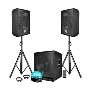 Pack sono BM SONIC BMS1812 USB/Bluetooth 2400W  Sub 18" + 2