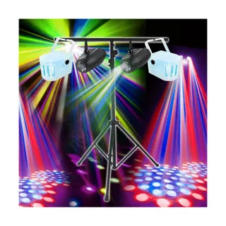 Jeu de lumières VARYTEC PACK 4 JEUX DERBY 4 LEDs RGBW + 2 FLASH
