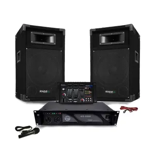 Pack sono MYDEEJAY DJ500-AX-BT ampli+HP 500W Table de mix