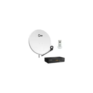 Antenne parabolique HDSAT Pack Hdsat Parabole Satellite Acier 80cm