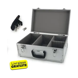 Flight case . Coffret, boite de rangement pour 60 CD,