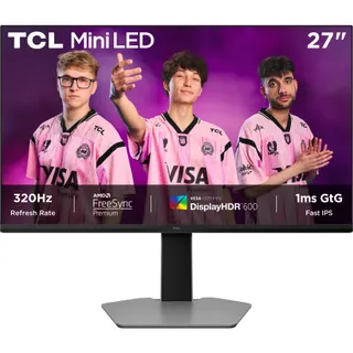 Ecran PC Gamer TCL Mini LED TCL 27P2A PRO-A 27" Gentle Mates QHD 320 Hz HFS HDR600 Freesync Premium & G-Sync
