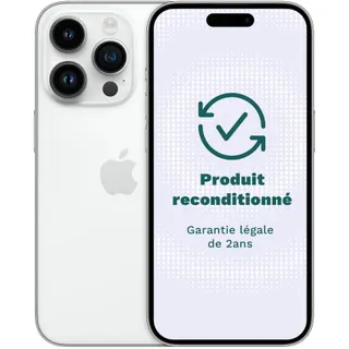 Smartphone APPLE iPhone 14 Pro Argent 128Go Excellent État avec Batterie Neuve - Reconditionné